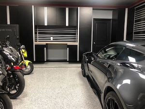 Residential Garage Cabinetry in Black