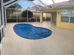 Roll on Rock® Flooring System - Residential Pool